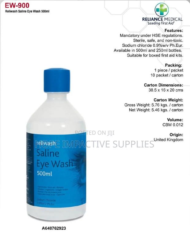 Saline Eye Wash Bottle (500ml). · Photo 2