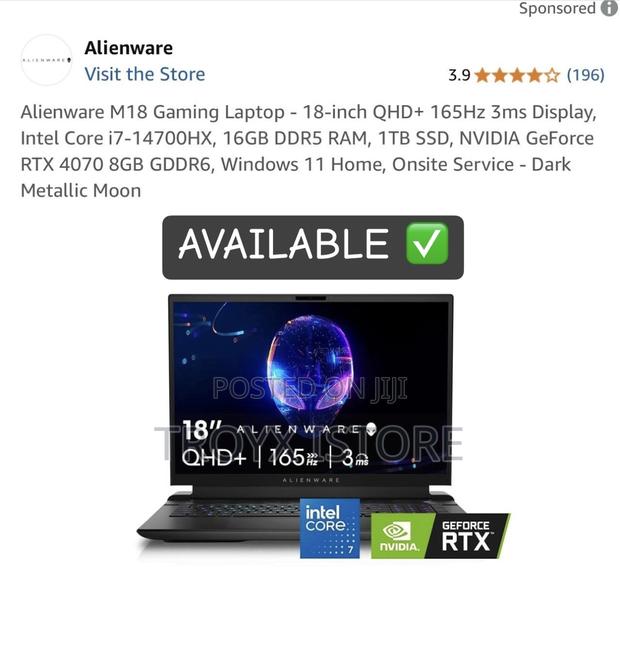 New Laptop Alienware M17x R2 16GB Intel Core I7 SSD 1T