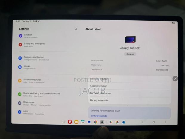 Samsung Galaxy Tab S9+ 256 GB Black