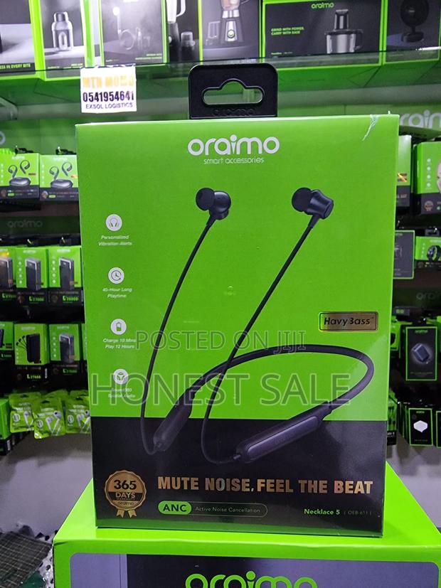 Oraimo Necklace 5 30db Noise Cancellation Call Vibration Earphones