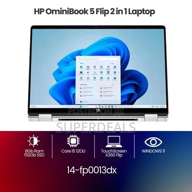 New Laptop HP OmniBook 5 Flip 8GB Intel Core i5 SSD 512GB photo 3