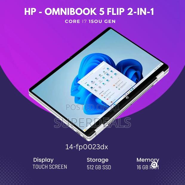 New Laptop HP OmniBook 5 Flip 14-fp0023dx 16GB Intel Core i7 SSD 512GB photo 2
