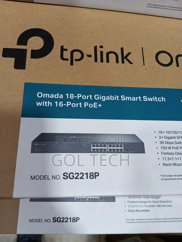 Tp-Link 16 Port Poe Gigabit Smart Manage Switch Omada 18-Port Sg2218p photo 3