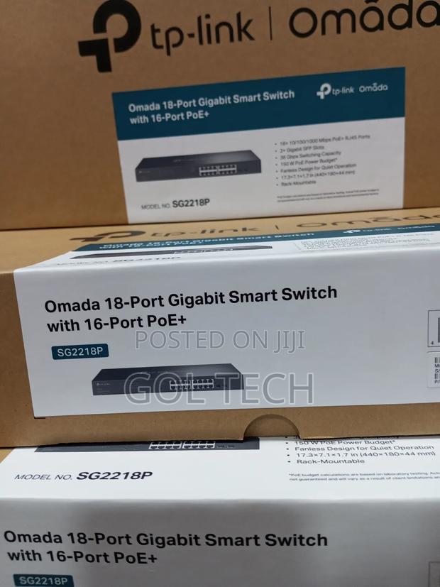 Tp-Link 16 Port Poe Gigabit Smart Manage Switch Omada 18-Port Sg2218p photo 4