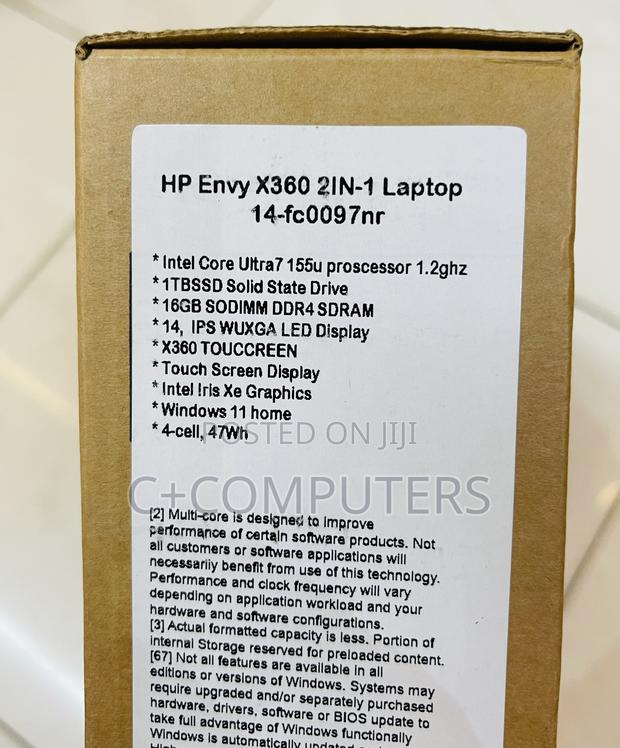 New Laptop HP Envy 14 16GB Intel Core Ultra 7 SSD 1T