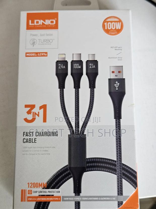 Ldnio Lc97u Universal Multi-Function Charging Cable Tablet 3 in 1