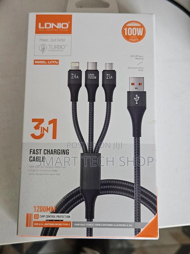 Ldnio Lc97u Universal Multi-Function Charging Cable Tablet 3 in 1 photo 5