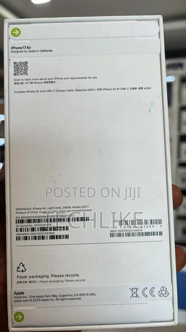 New Apple iPhone Air 256 GB Silver photo 2