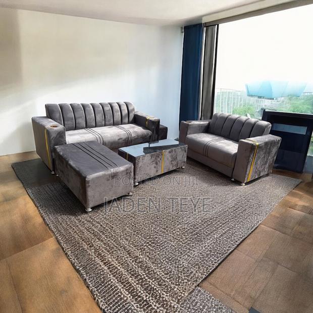 Brand New Luxury Ash Fabric Sofa photo 2