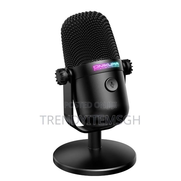 RGB Light Wired Condenser Microphone Noise Reduction Recording Mic