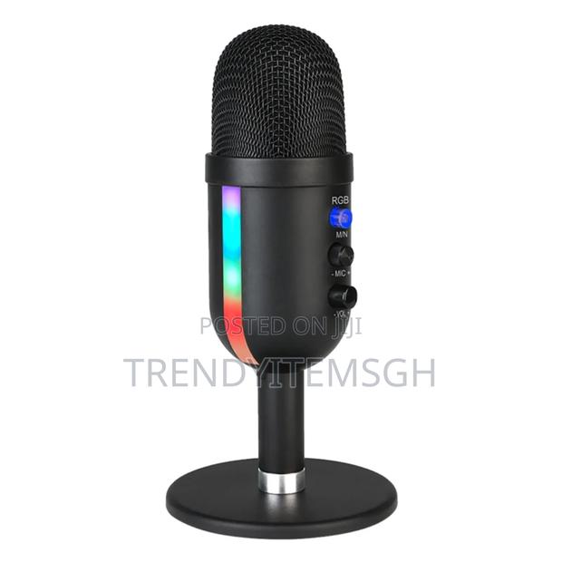 Condenser Microphone With RGB Light Professional Desktop Cardioid Mic photo 2