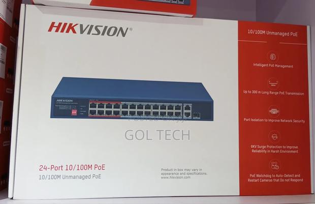Hikvision 24-Port Poe Switch Unmanaged Poe Switch 300m Long Range photo 2