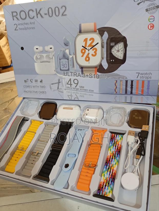 Rock-002 Smartwatch Combo for Couples, 2 Smart Watches, 2 Airpods photo 4