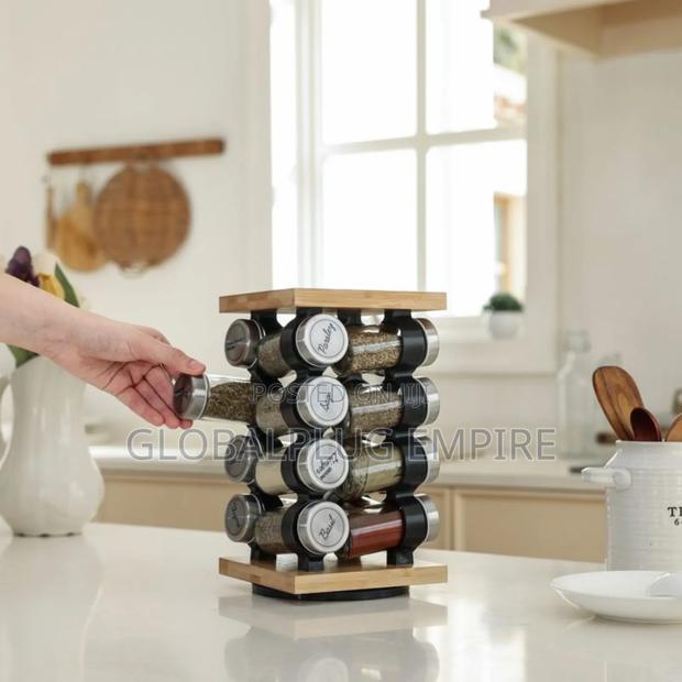 16 Jar Rotating Spice Rack – Organize in Style!