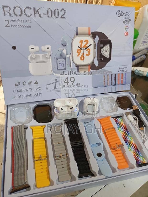Rock-002 Smartwatch Combo for Couples, 2 Smart Watches, 2 Airpods photo 3