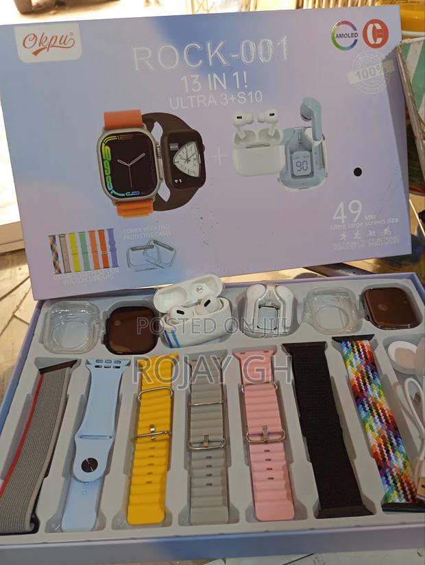 Rock-001 Smart Watch Combo for Couples With 2 Smart Watches, 2 Airpods photo 3