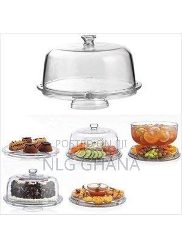 Glass Cake Stand With Dome Cover - Multi-Tier Serving Platter. Ghx6832 · Photo 1