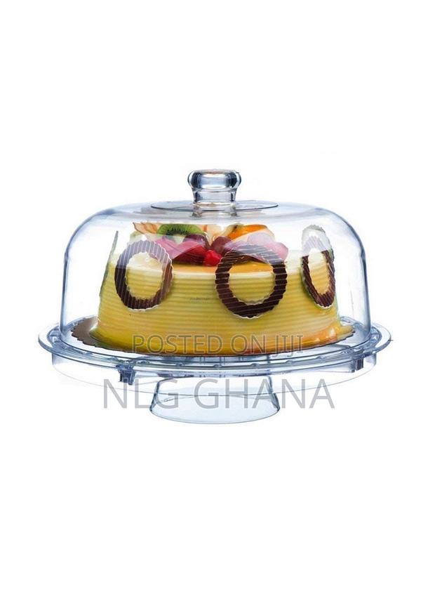 Glass Cake Stand With Dome Cover - Multi-Tier Serving Platter. Ghx6832 · Photo 2