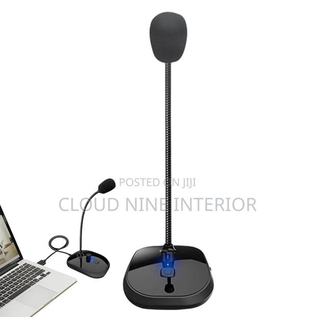 5v Gooseneck Usb Wired Microphone Desktop Condenser Mic Sk30 - Black