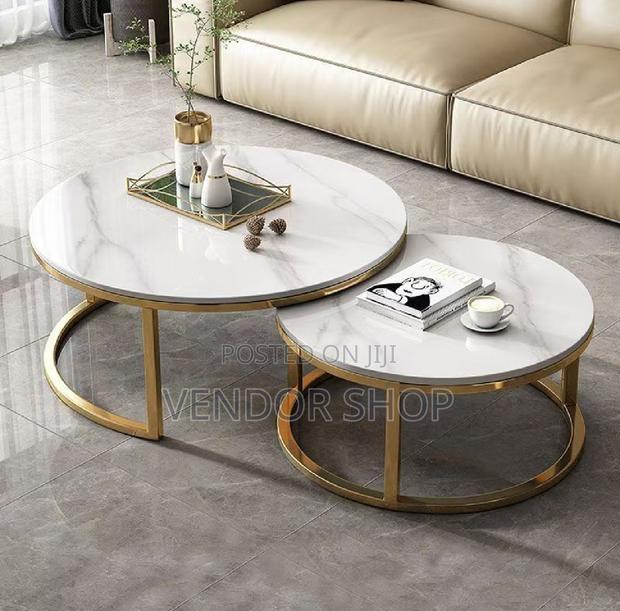 2 in 1 Luxury Wood Top Living Room Center Table