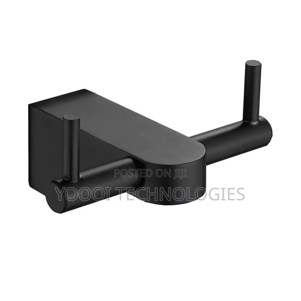 7pcs Rust Free Matte Black Bathroom Accessories Set photo 3