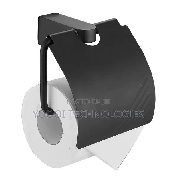 7pcs Rust Free Matte Black Bathroom Accessories Set photo 2