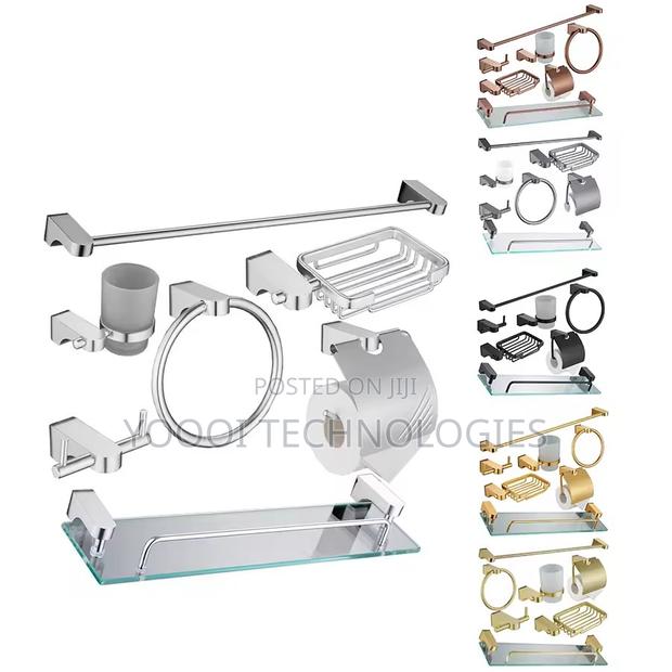 Chrome Towel Rack Bathroom Accessories Set