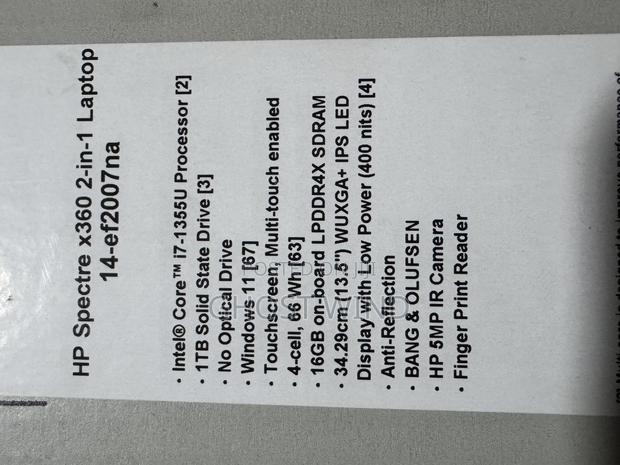 New Laptop HP Spectre 14 16GB Intel Core I7 SSD 1T