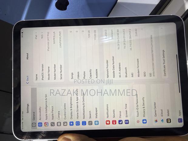 Apple iPad mini (2024) 128 GB Silver photo 3