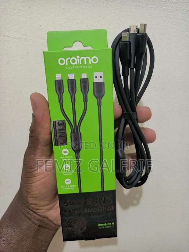 Oraimo Duraline 4 3a 1.2m 3 in 1 Cable · Photo 3