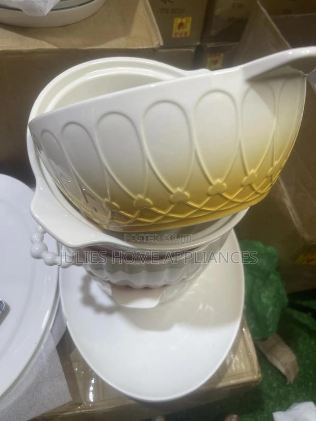 Beautiful Big Ceramic Mix Fufu Blows / Plates / Tea Pot photo 5
