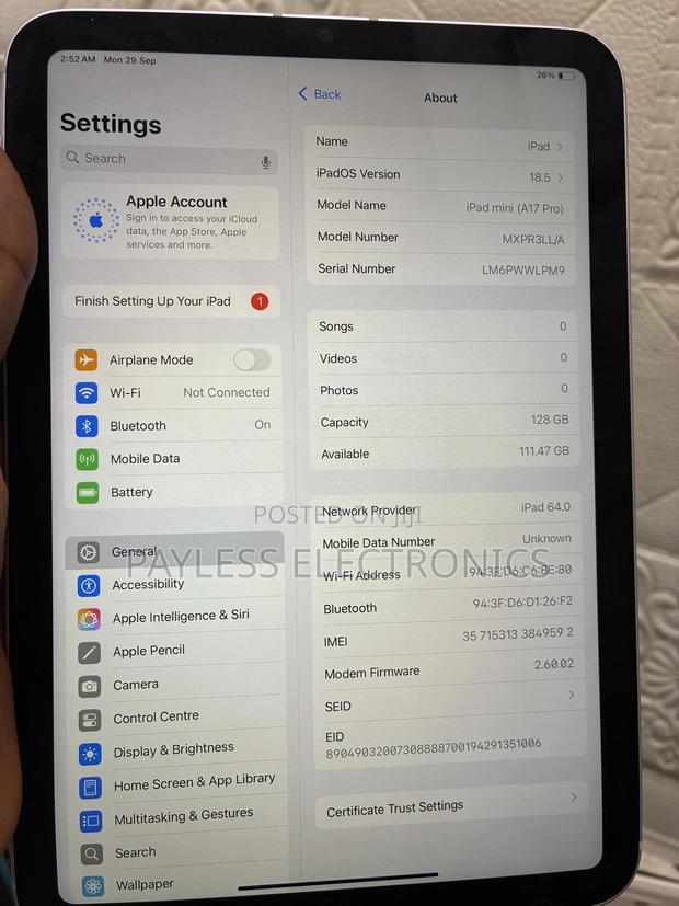 Apple iPad mini 7 128 GB Blue photo 5