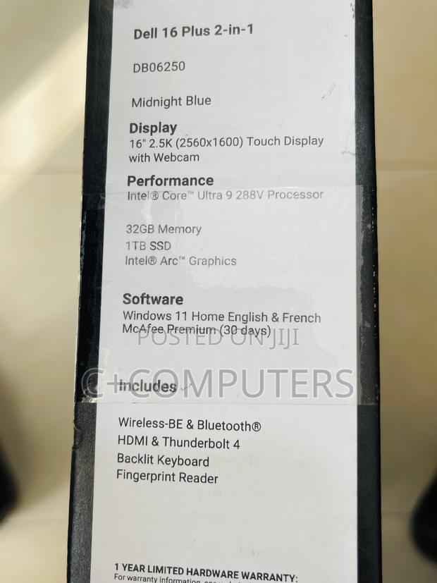 New Laptop Dell Plus 16 32GB Intel Core Ultra 9 SSD 1T