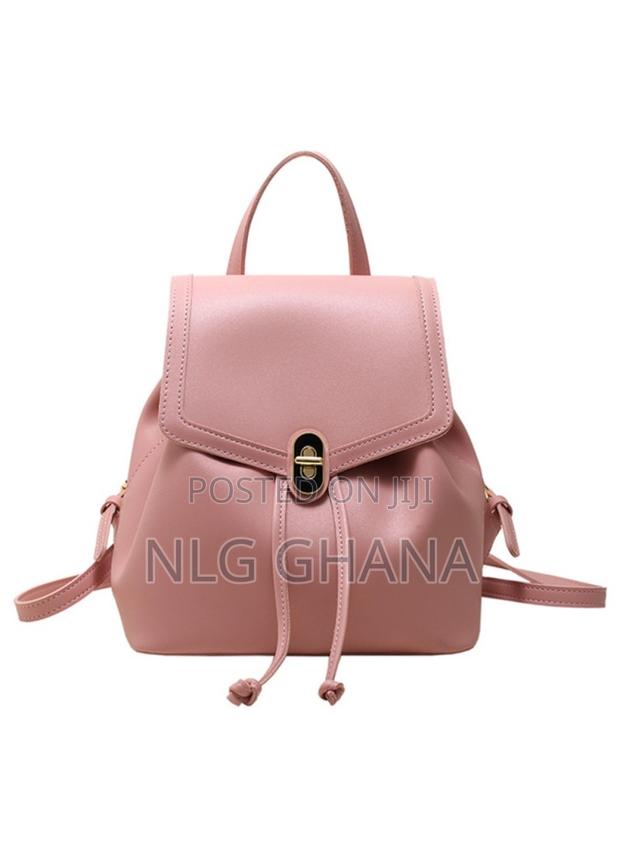 Solid Color Pu Leather Small Backpack Drawstring Women Tote. Tvx25535 · Photo 3