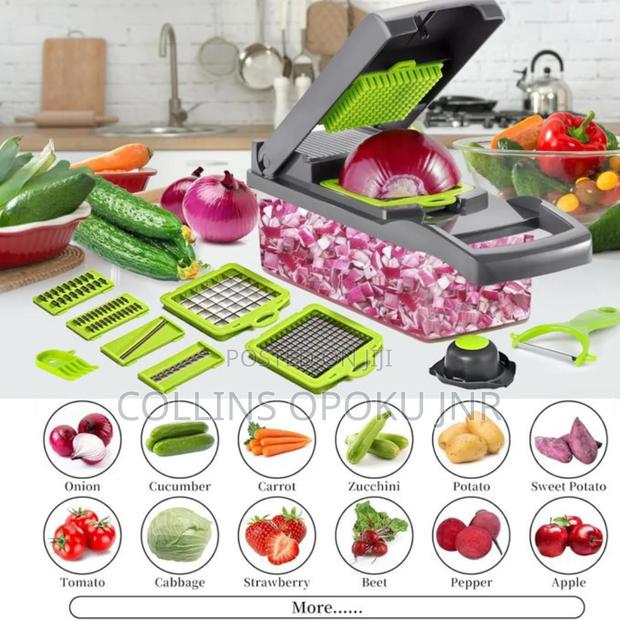 Vegetable Slicer 16pcs Hand Operated Vegetable Slicer, Veggie Chopper photo 4