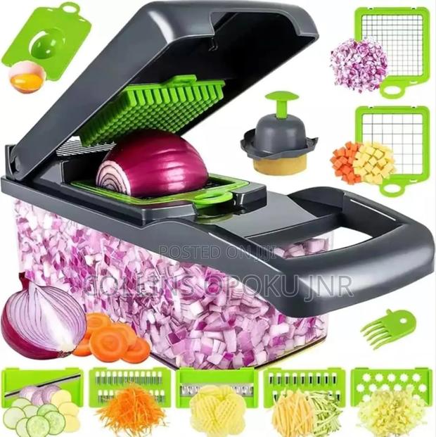 Vegetable Slicer 16pcs Hand Operated Vegetable Slicer, Veggie Chopper