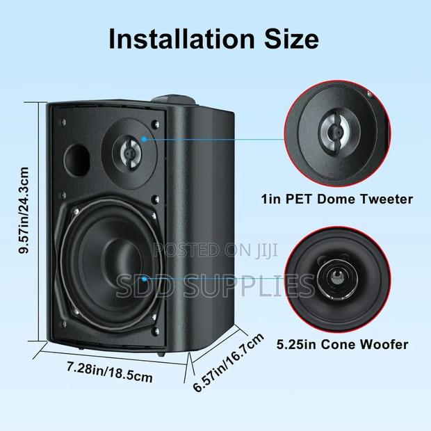Herdio Waterproof Wall Speaker With Amplifier For Outdoor photo 2