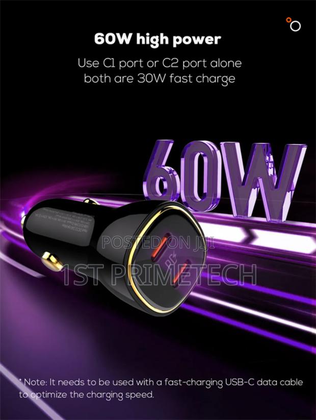 Ldnio 30w Dual Type-C Car Charger photo 3