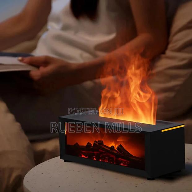 Fireplace Humidifier Simulation Flame Aromatherapy Diffuser Dq717 · Photo 2