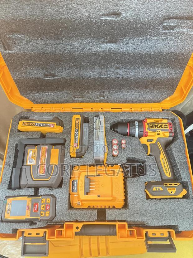 Cordless Drill 20v 76nm With Laser Distance 70m + Self Leveling