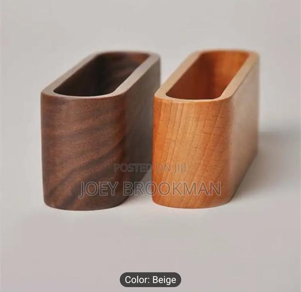 Elegant Walnut Wooden Business Card Holder