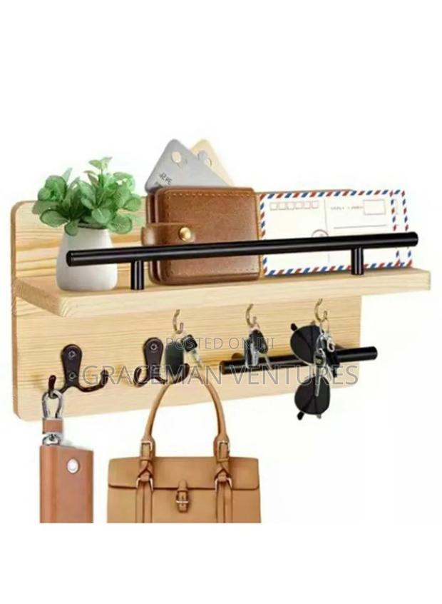 Wall Mounted Wooden Mail Organizer photo 2