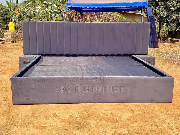Posh Nook King-Size Bed Frame With Side Drawers