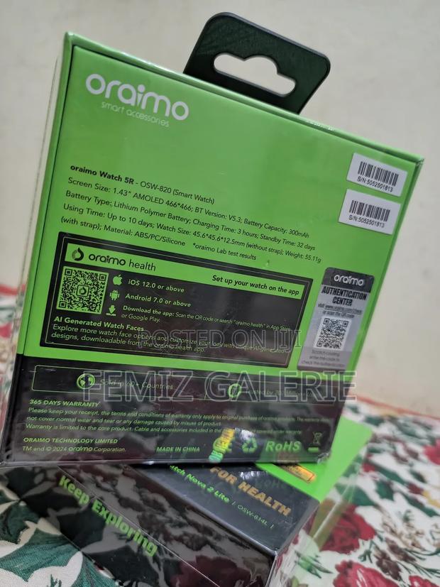 Oraimo Watch 5r 1.43'' Amoled Ip68 Smart Watch photo 3