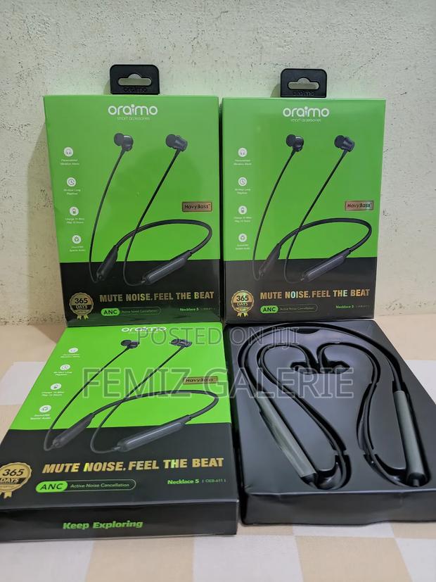 Oraimo Necklace 5 30db Noise Cancellation Call Vibration Earphones photo 3