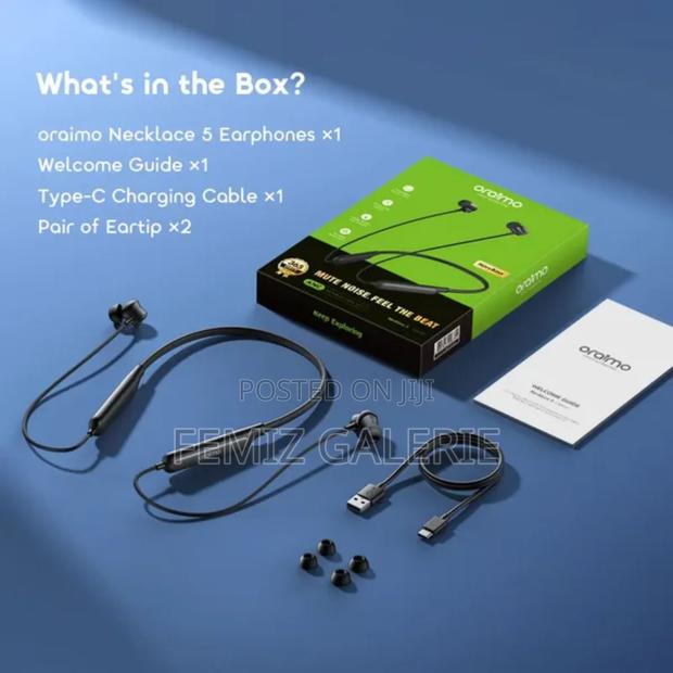 Oraimo Necklace 5 30db Noise Cancellation Call Vibration Earphones photo 6