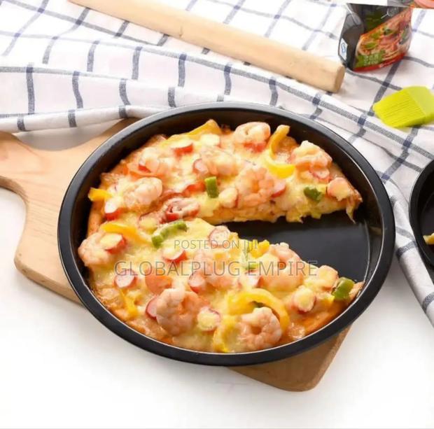 7 Inch Pizza Pan Of 3 Stainless Steel Pizza Plates Non Stick Bakeware photo 3