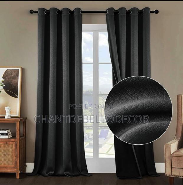 Quality Embossed 100% Blackout Curtains 400ghc ( 2pcs )