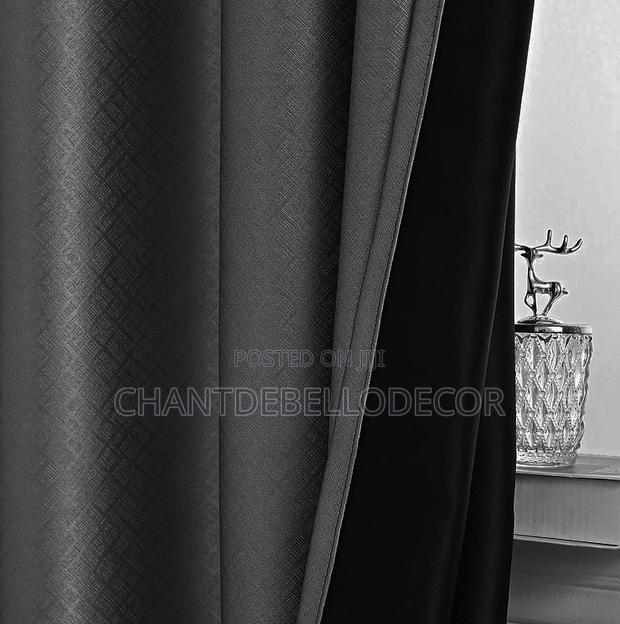 Quality Embossed 100% Blackout Curtains 400ghc ( 2pcs ) photo 2
