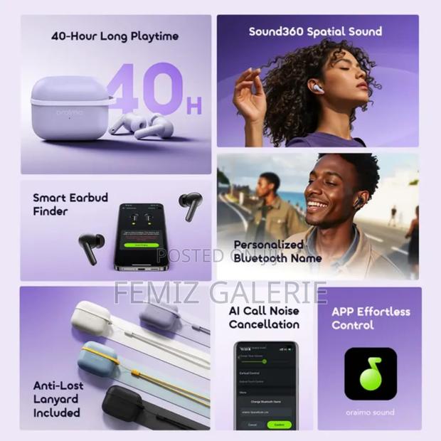 Oraimo Spacebuds Lite Sound360 Anti-Lost True Wireless Earbuds photo 2
